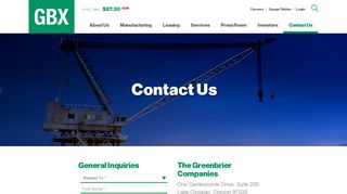 
                            13. Contact Us | Greenbrier