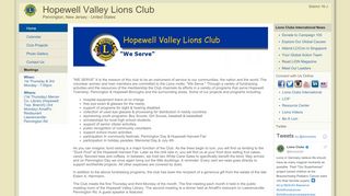 
                            6. Contact Us - Hopewell Valley Lion Club