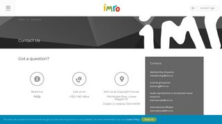 
                            6. Contact Us - IMRO