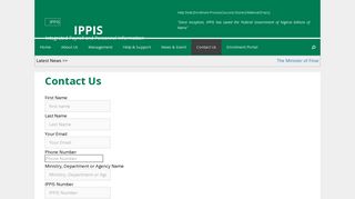 
                            7. Contact Us – IPPIS