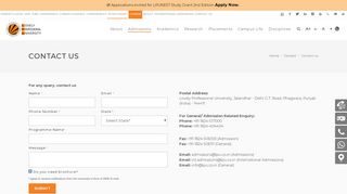 
                            6. Contact Us - LPU