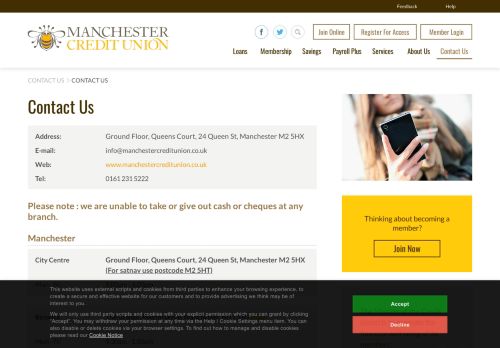 
                            6. Contact Us - Manchester Credit Union