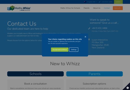 
                            6. Contact Us | Maths-Whizz | Whizz Education