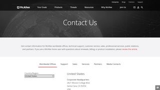 
                            7. Contact Us | McAfee