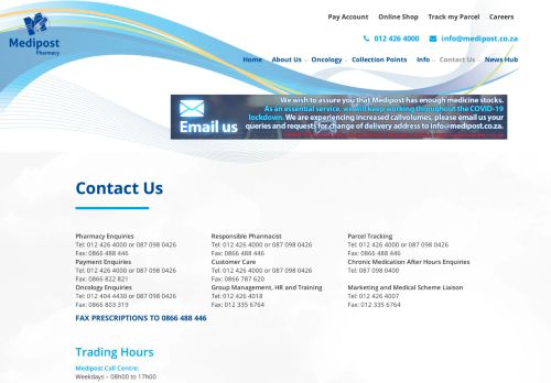 
                            4. Contact Us - Medipost Pharmacy