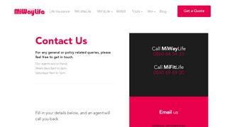 
                            7. Contact Us | MiWayLife