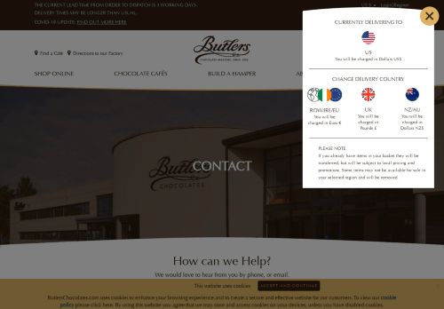 
                            5. Contact Us or Read Frequent Queries | Butlers Chocolates ®