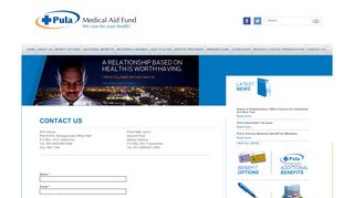 
                            5. Contact Us | Pula Medical Aid Fund