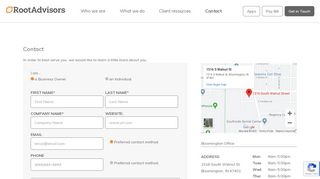 
                            11. Contact Us | RootAdvisors | Root Advisors | Bloomington CPA
