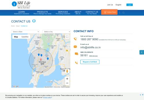 
                            12. Contact Us - SBI Life Customer Care Number & Branch Locator