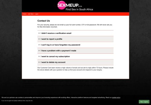 
                            4. Contact Us - Sex Me Up SA