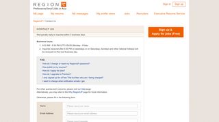 
                            7. Contact Us | Singapore Jobs-Hong Kong Jobs | Find ... - RegionUP