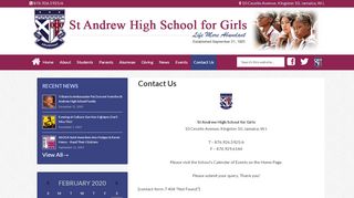 
                            6. Contact Us - St. Andrew High School for Girls