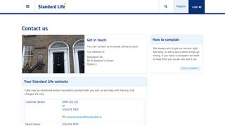 
                            3. Contact us - Standard Life