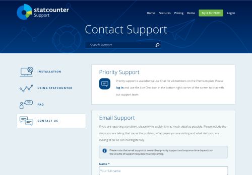 
                            4. Contact Us - Statcounter