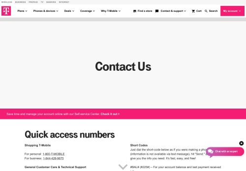 
                            13. Contact Us - T-Mobile