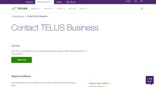 
                            10. Contact Us | TELUS Business