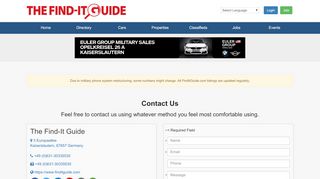 
                            6. Contact Us - The Find-It Guide: Military and Business Directory, Cars ...