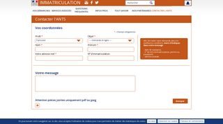 
                            11. Contacter l'ANTS - Site Immatriculation
