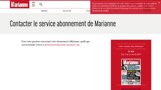
                            4. Contacter le service abonnement de Marianne | Marianne