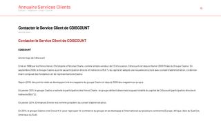 
                            12. Contacter le Service Client de CDISCOUNT.................... - Annuaire ...