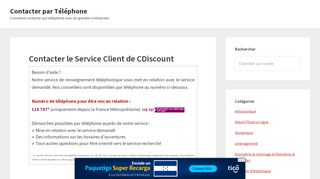 
                            10. ᐅ Contacter le Service Client de CDiscount » Contacter par Téléphone