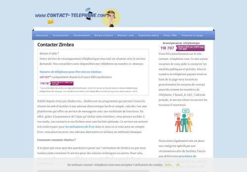 
                            10. Contacter Zimbra (Free) - Numéro de Téléphone, Adresse Mail et ...