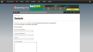 
                            4. Contacto | Aposta Ganha