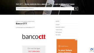 
                            10. Contacto Banco CTT - Alternativa ao 707 288 282 - Evite a linha de ...