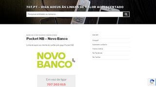 
                            6. Contacto Pocket NB - Novo Banco - Alternativa ao 707 202 015 ...