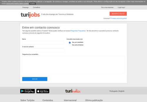 
                            5. Contacto Turijobs.pt | Site de classificados de empregos em Turismo e ...