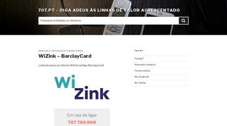 
                            5. Contacto WiZink - BarclayCard - Alternativa ao 707 780 808 - Evite a ...