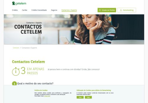 
                            4. Contactos e Suporte - Cetelem