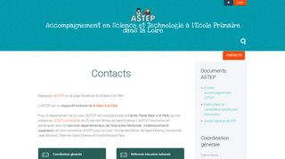 
                            11. Contacts – ASTEP – Accompagnement en Science et Technologie à l ...