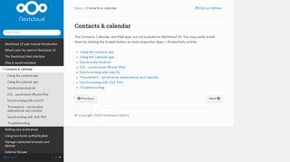 
                            3. Contacts & calendar — Nextcloud 13 User Manual 13 documentation