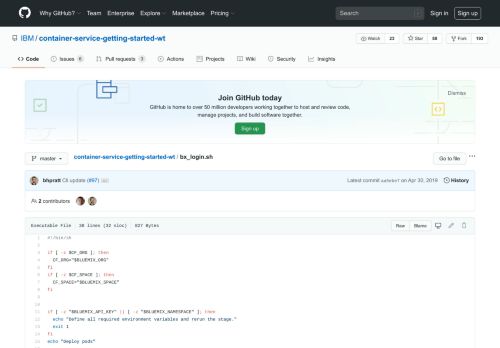 
                            10. container-service-getting-started-wt/bx_login.sh at master · IBM ...