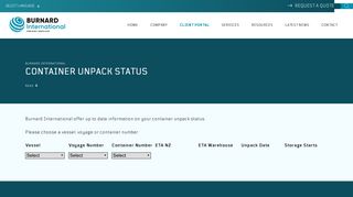 
                            12. Container Unpack Status | Burnard International