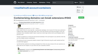 
                            6. Containerizing domains can break extensions · Issue #1043 · mozilla ...