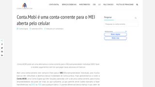 
                            5. Conta.Mobi é uma conta-corrente para o MEI aberta pelo celular ...