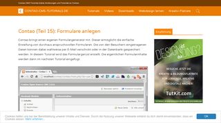 
                            3. Contao (Teil 15): Formulare anlegen | Contao-CMS-Tutorials.de