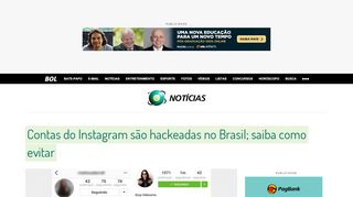 
                            8. Contas do Instagram são hackeadas no Brasil; saiba como evitar ...