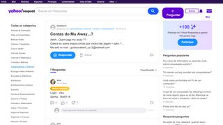 
                            8. Contas do Mu Away...? | Yahoo Respostas