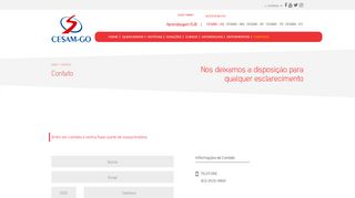 
                            3. Contato - CESAM-GO Centro Salesiano do Aprendiz - Inspetoria São ...