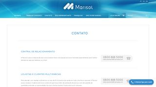 
                            3. Contato | Marisol S/A