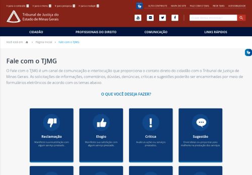 
                            7. Contato Portal TJMG