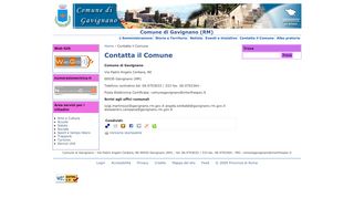 
                            8. Contatta il Comune | Comune di Gavignano (RM)