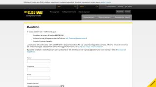 
                            9. Contattaci - Clienti online Svizzera | Western Union