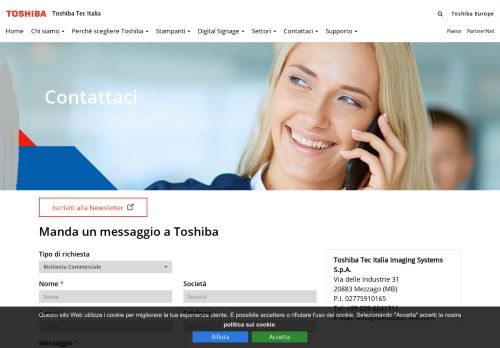 
                            2. CONTATTACI | Toshiba Tec Italia