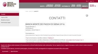 
                            6. Contatti - Banca MPS - Gruppo MPS