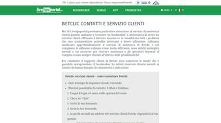 
                            9. Contatti e servizio clienti di Betclic scommesse sportive